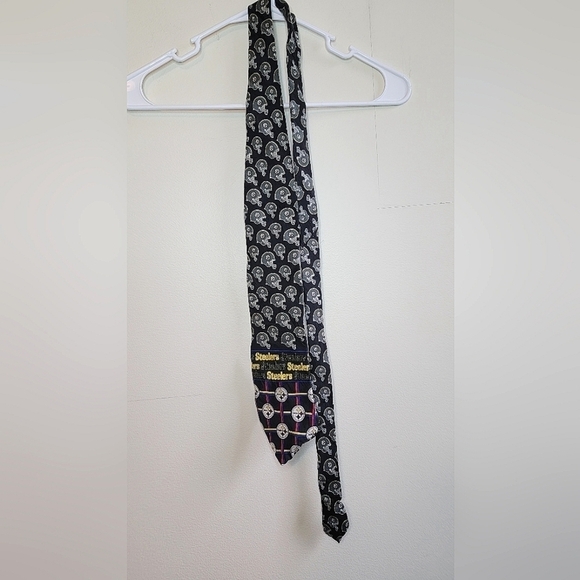 Vintage 90's Pittsburgh Steelers 100% Silk Tie, Made In USA - Picture 1 of 4